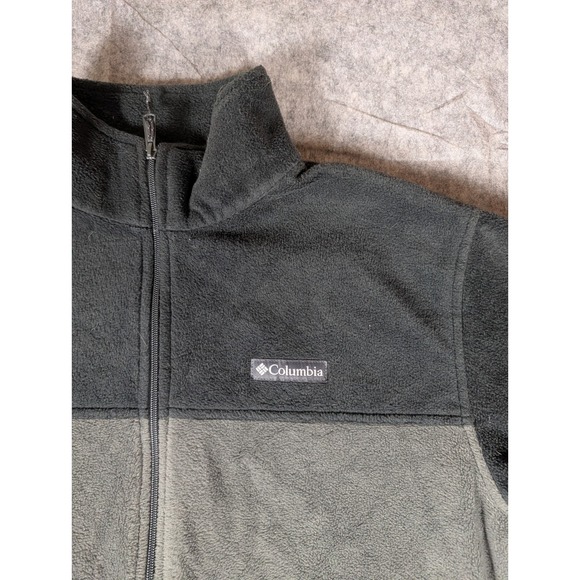 Columbia Mens Fleece Jacket Full Zip Gray Black 2X Outdoor Warm - Picture 4 of 10